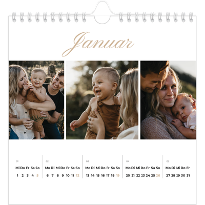 Eleganter Kalender Fotokalender Square