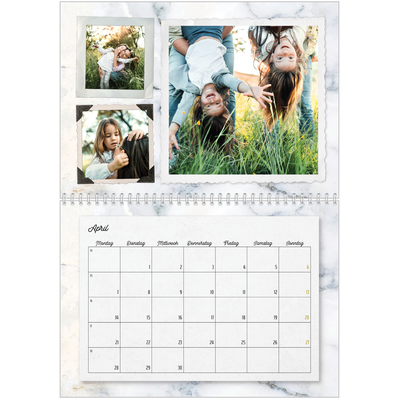 Vintage Kalender  Fotokalender A4-double
